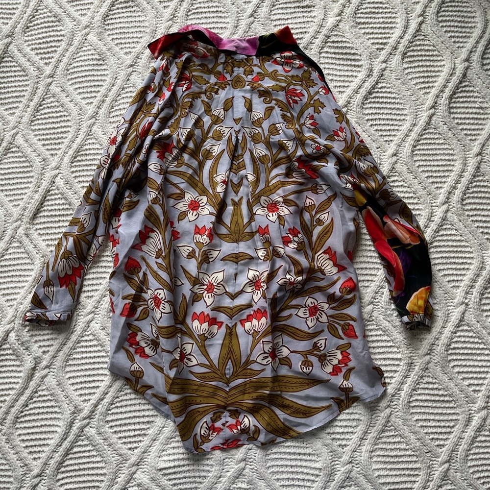 Desigual Mixed Print Button Up Top - image 6